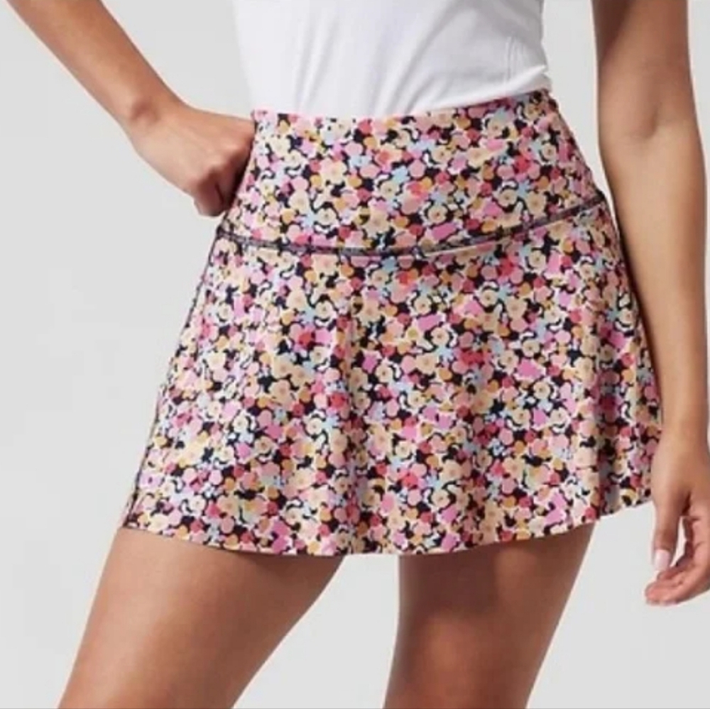 Athleta Ace Floral Pri Ted Tennis Skort Size 1x 13.5in